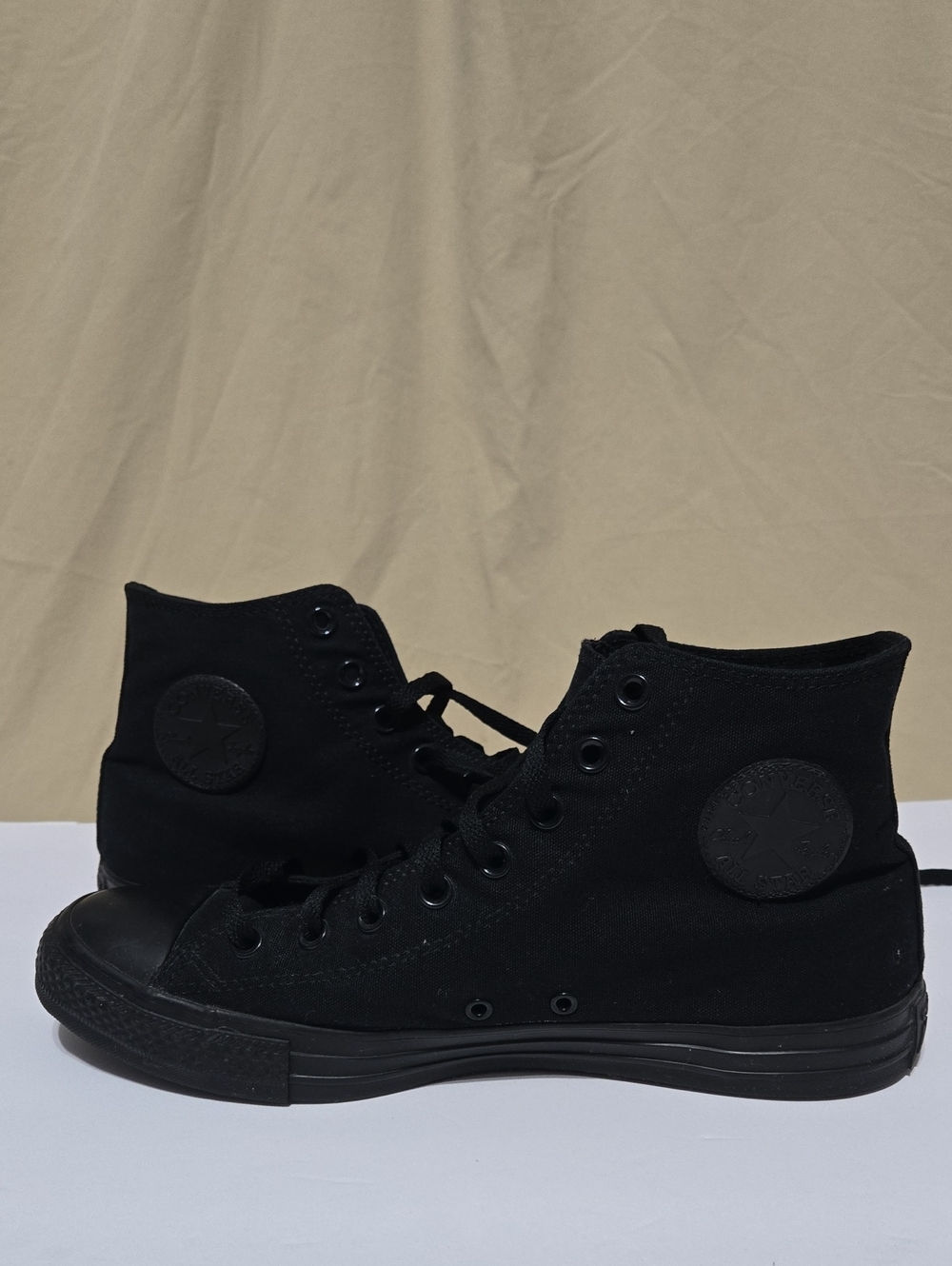 Converse Chuck Taylor All Star High Top Sneaker, Monochrome Black 10.5 M, 12.5 W